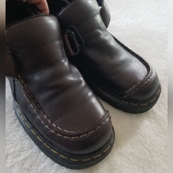 Doc Martens dark brown velcro strap shoes 9288 - Picture 6 of 9